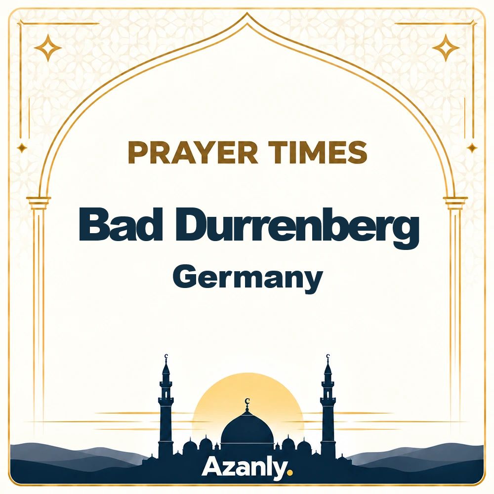 Prayer times in Bad Durrenberg, Germany