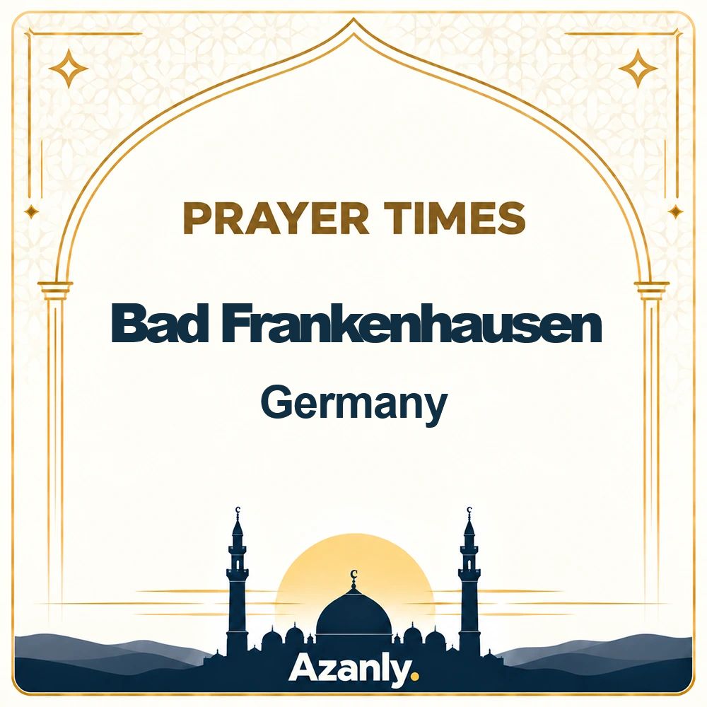 Prayer times in Bad Frankenhausen, Germany