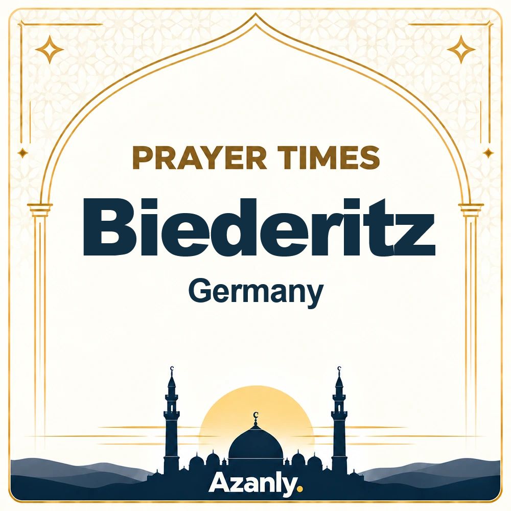 Prayer times in Biederitz, Germany