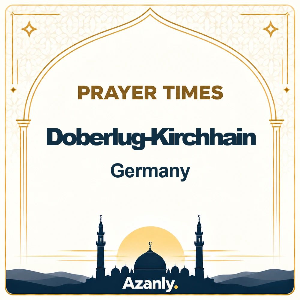 Prayer times in Doberlug-Kirchhain, Germany