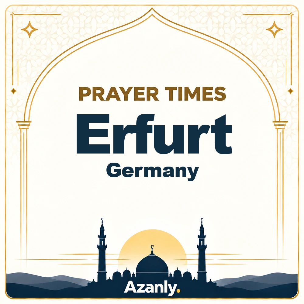 Prayer times in Erfurt, Germany