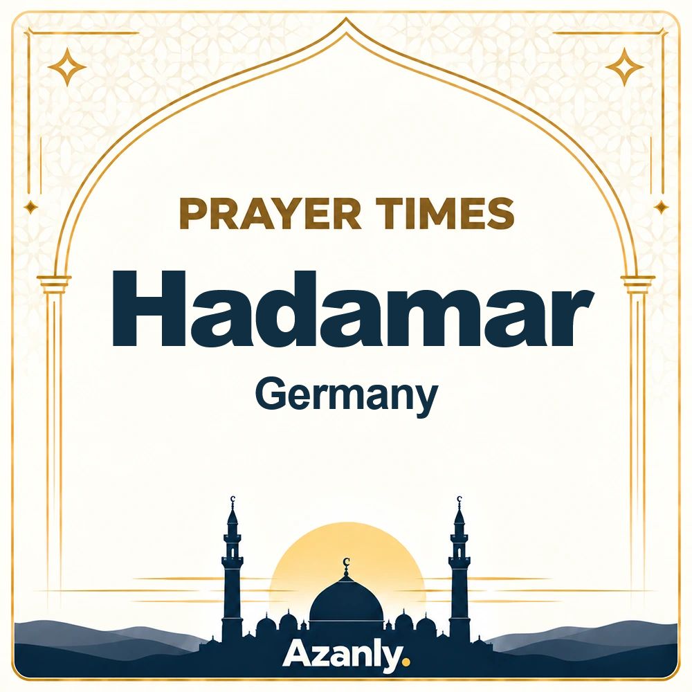 Prayer times in Hadamar, Germany