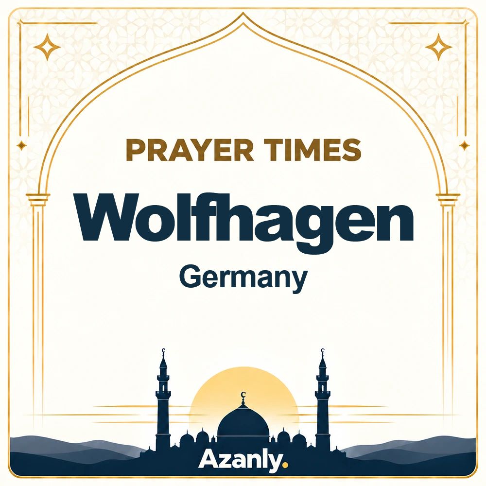 Prayer times in Wolfhagen, Germany